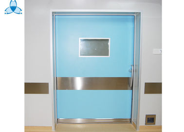 Porta de balanço da porta da folha do hospital única com selo de ar e característica à prova de fogo