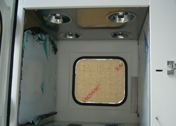 Caixa de passagem médica do chuveiro de ar com bloqueio elétrico, 304 de aço inoxidável para dentro, com fã do ventilador 0
