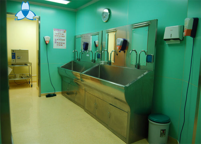Bacias de mão de aço inoxidável do filtro de ar do hospital com os armários para a pessoa 2 2