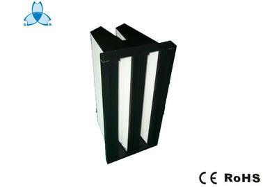 Filtro de ar compacto pintado cor personalizado, tipo filtro de V para o sistema do purificador do ar
