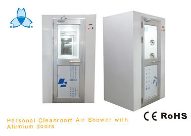 Chuveiro de ar de sopro automático da sala de limpeza com a porta de balanço de alumínio de W730mm, largura de 1230mm