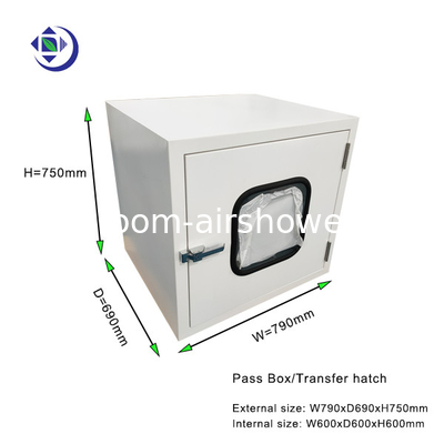 comprar Caixa de passagem de aço revestida com pó para passar mercadorias para a sala de limpeza 600x600x600mm online manufacture