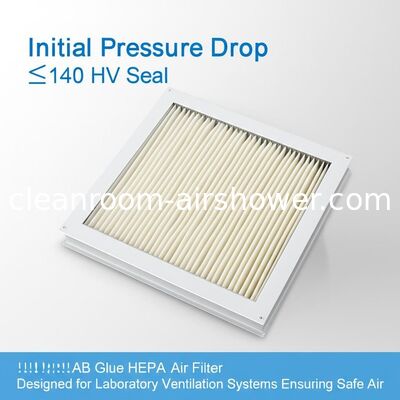 comprar Falta de pressão inicial ≤ 140 HV Selo AB Filtro de ar HEPA de cola concebido para sistemas de ventilação de laboratório que garantam o ar seguro Fabricação em linha