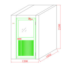 comprar Quarto desinfetado pequeno 2 de chuveiro de ar SS304 - sopro lateral, quarto desinfetado da classe 100 online manufacture