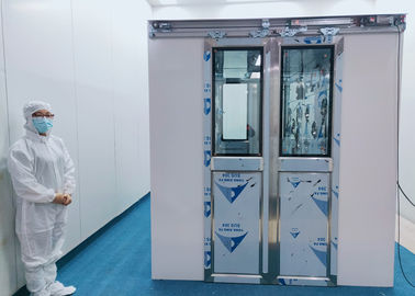 AS-2040D-2.2-AD Chuveiro de ar de sala limpa com portas deslizantes de folhas duplas