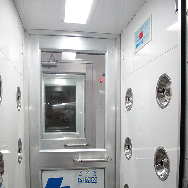 Chuveiro de ar de sopro automático da sala de limpeza com a porta de balanço de alumínio de W730mm, largura de 1230mm 0