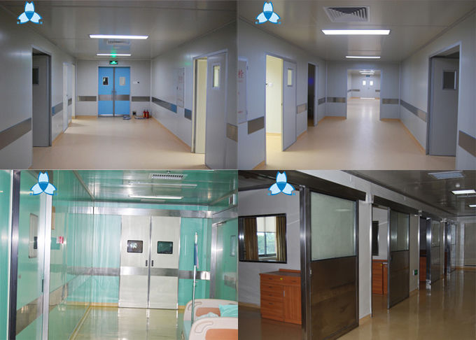 Filtro de ar automático do hospital, portas deslizantes do hospital dobro da folha para a porta do hospital ICU 2