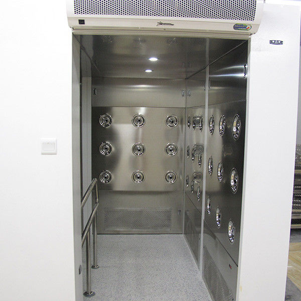 Túnel do chuveiro de ar de 90 pessoais da volta do grau, equipamentos do quarto desinfetado com material de aço pintado 0